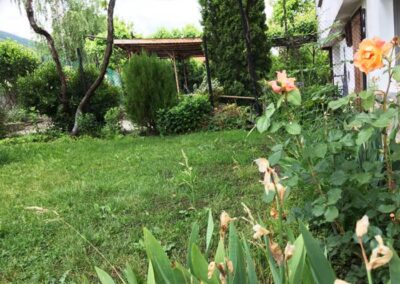 къща за гости Ивона Сапарева баня двор цветя